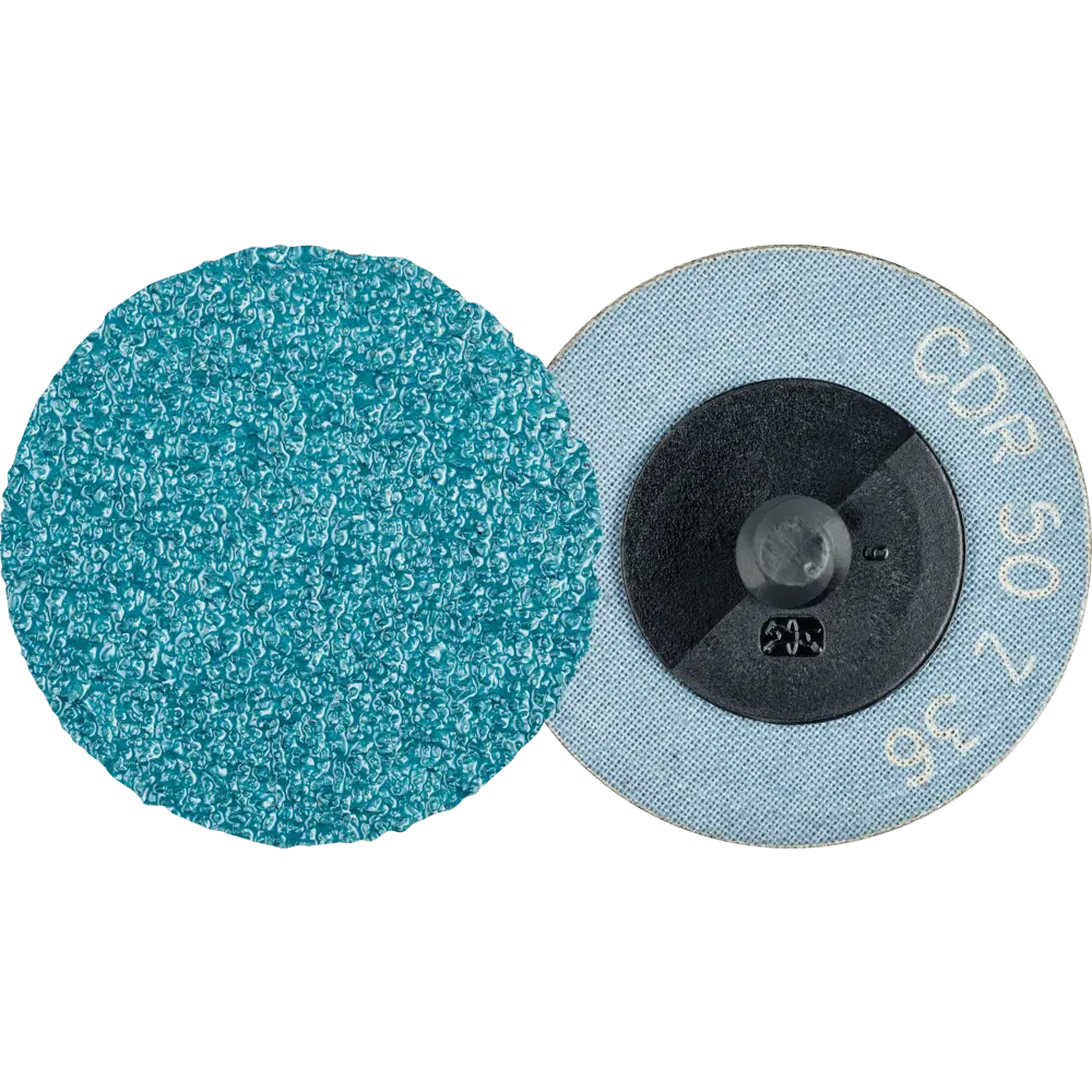 Produktfoto 1 von PFERD TOOLS COMBIDISC Zirkon Schleifblatt CDR Ø 50mm Z36 für gehärteten Stahl, 100 Stk.