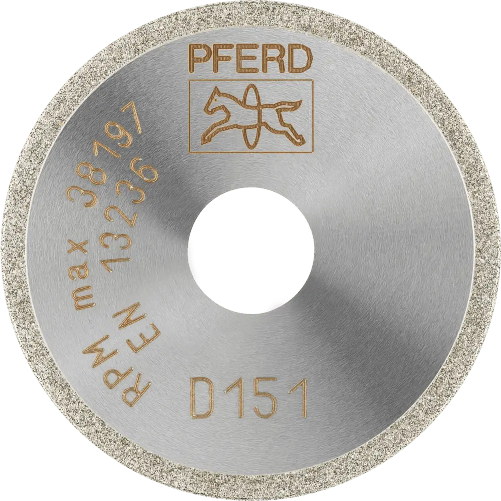 Produktfoto 1 von PFERD TOOLS Diamant-Trennscheibe D1A1R 40x1,0x10,0mm D151 (mittel) für Glas/Keramik/Hartmetall