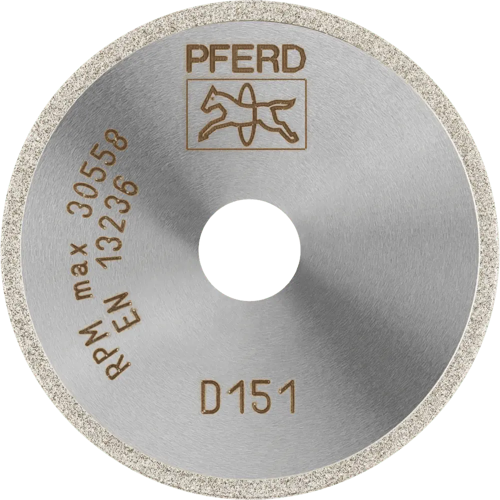 Produktfoto 1 von PFERD TOOLS Diamant-Trennscheibe D1A1R 50x1,4x10,0mm D151 (mittel) für Glas/Keramik/Hartmetall