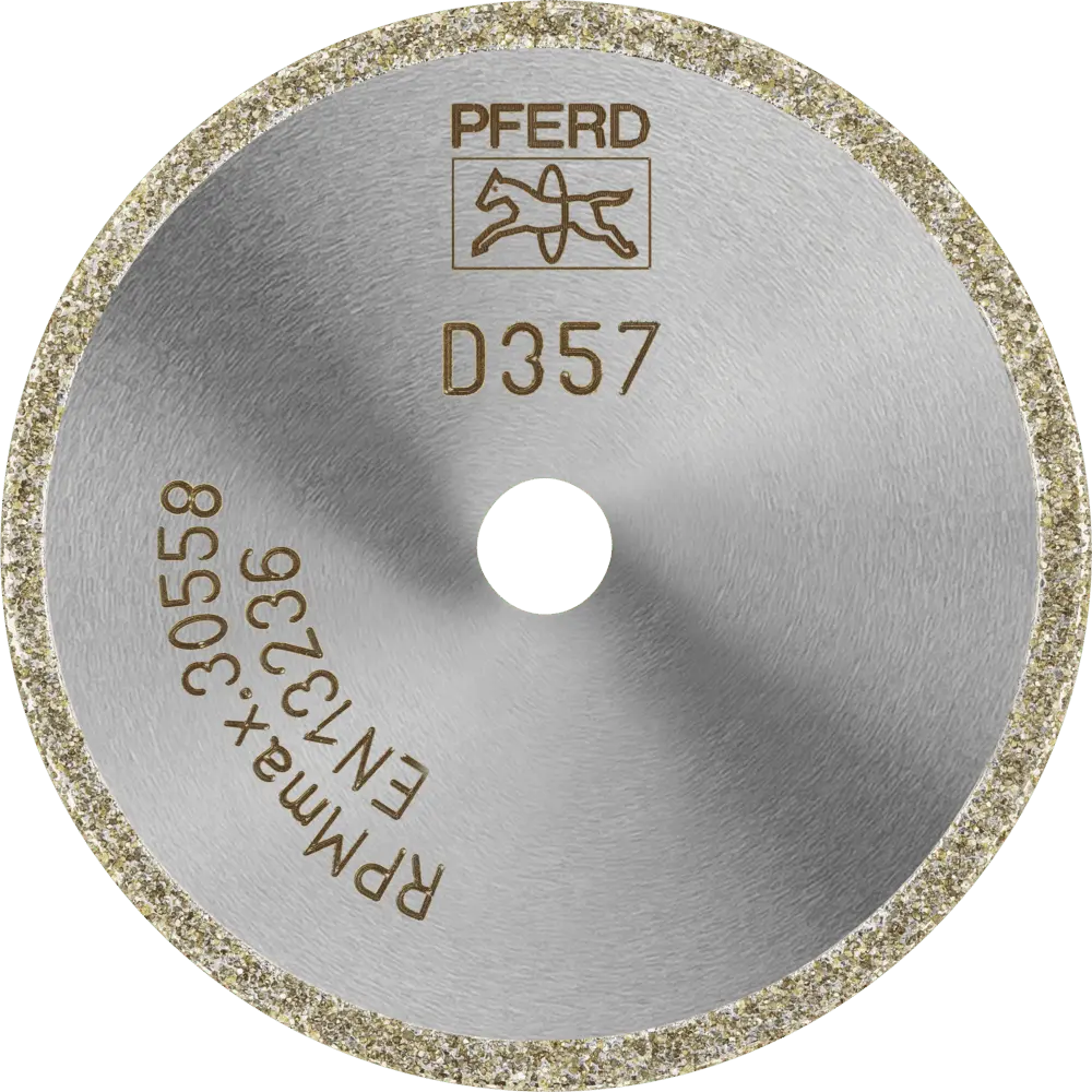 Produktfoto 1 von PFERD TOOLS Diamant-Trennscheibe D1A1R 50x2,0x10,0mm D357 (grob) durchgängiger Belag für GFK/CFK