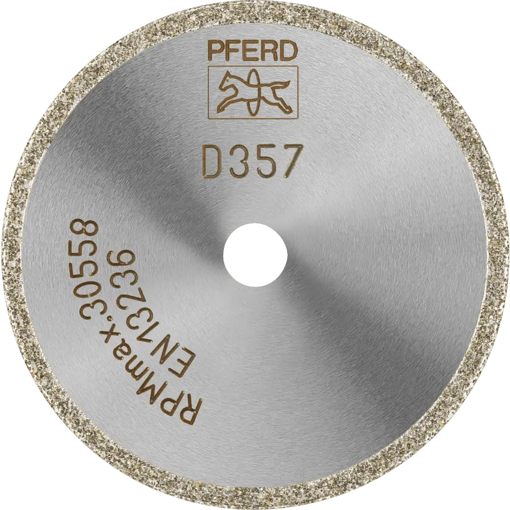 Produktfoto 1 von PFERD TOOLS Diamant-Trennscheibe D1A1R 50x2,0x6,0mm D357 (grob) durchgängiger Belag für GFK/CFK