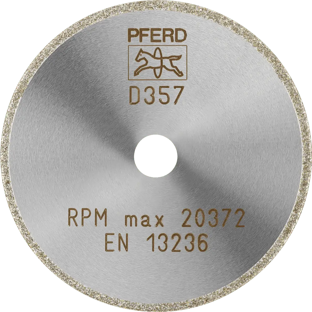 Produktfoto 1 von PFERD TOOLS Diamant-Trennscheibe D1A1R 75x2,0x10,0mm D357 (grob) durchgängiger Belag für GFK/CFK