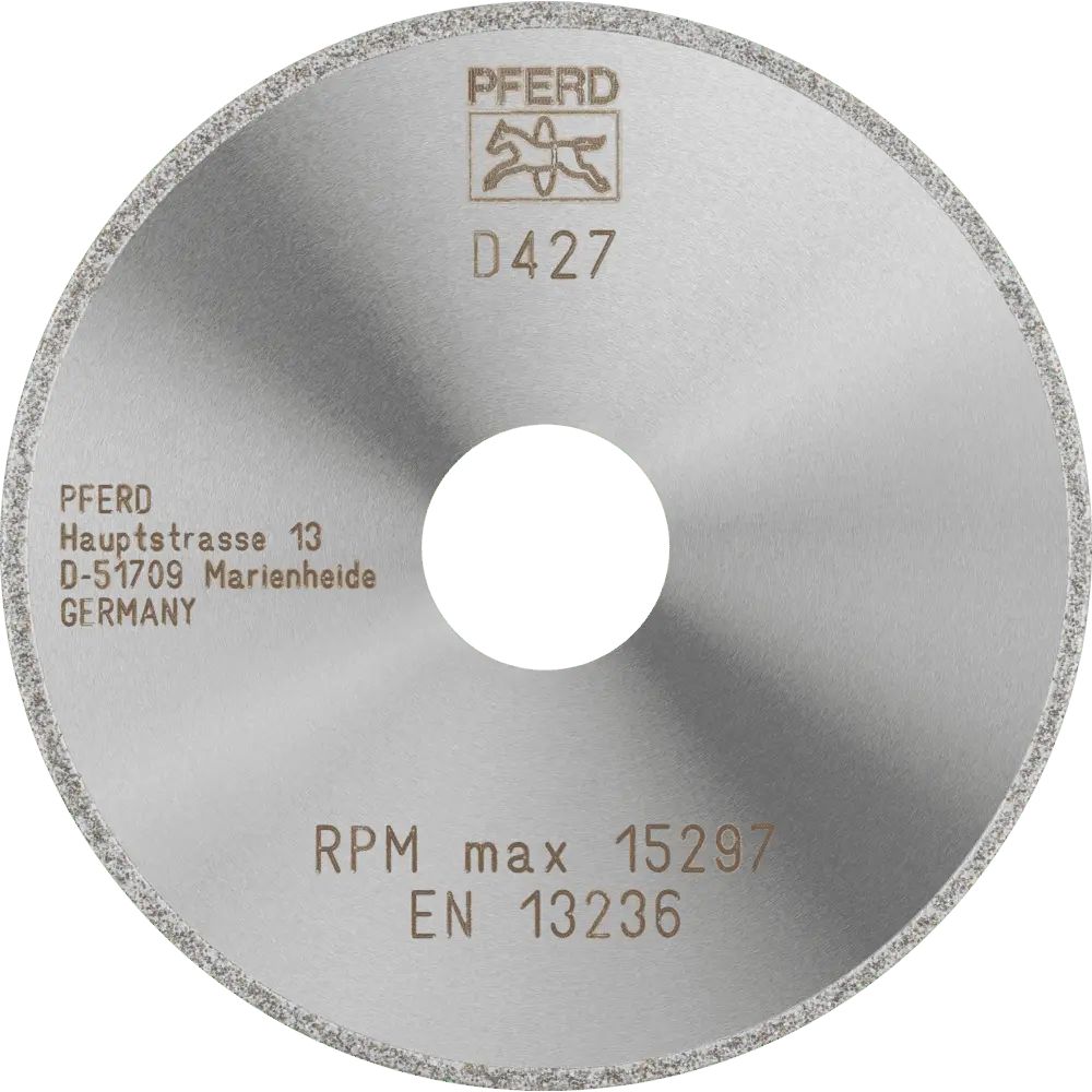 Produktfoto 1 von PFERD TOOLS Diamant-Trennscheibe D1A1R 100x2,0x22,23 mm D427 (grob) durchgängiger Belag für GFK/CFK