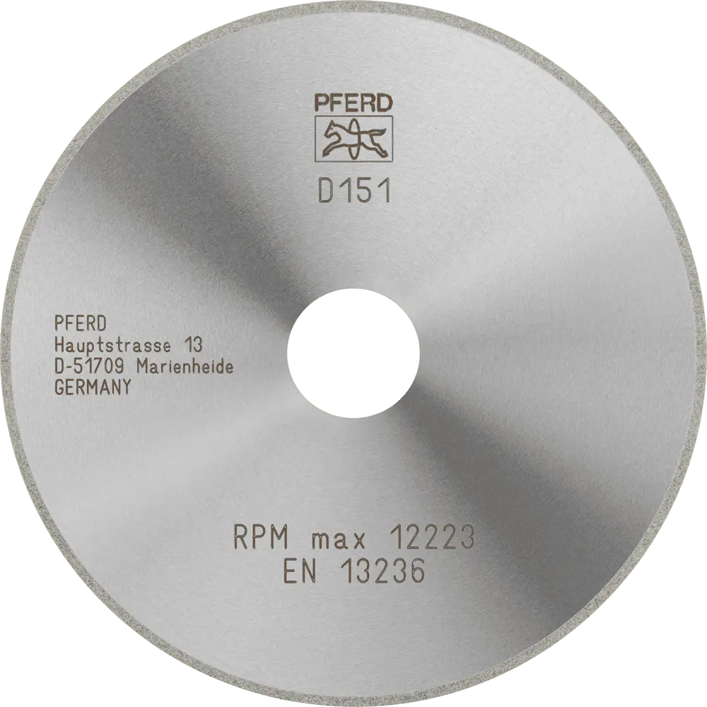 Produktfoto 1 von PFERD TOOLS Diamant-Trennscheibe D1A1R 125x1,4x20,0mm D151 (mittel) für Glas/Keramik/Hartmetall