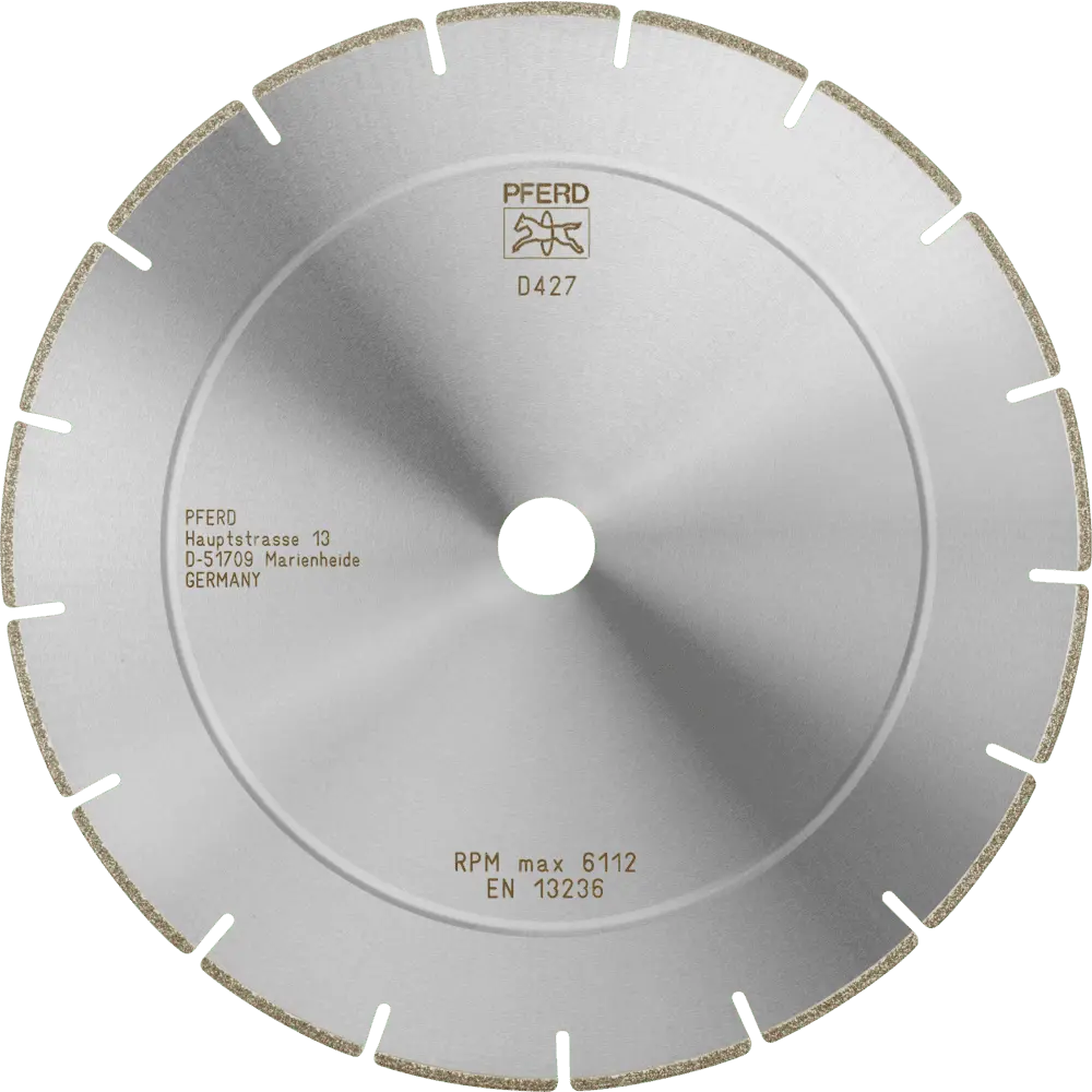Produktfoto 1 von PFERD TOOLS Diamant-Trennscheibe D1A1R 250x2,5x22,23 mm D427 (grob) segmentiert für GFK/CFK