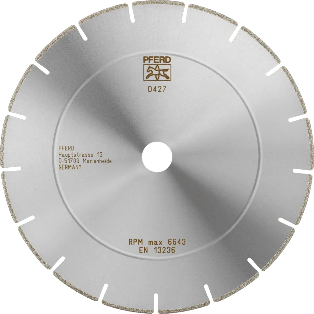 PFERD TOOLS Diamant-Trennscheibe D1A1R 230x2,5x22,23 mm D427 (grob) segmentiert für GFK/CFK