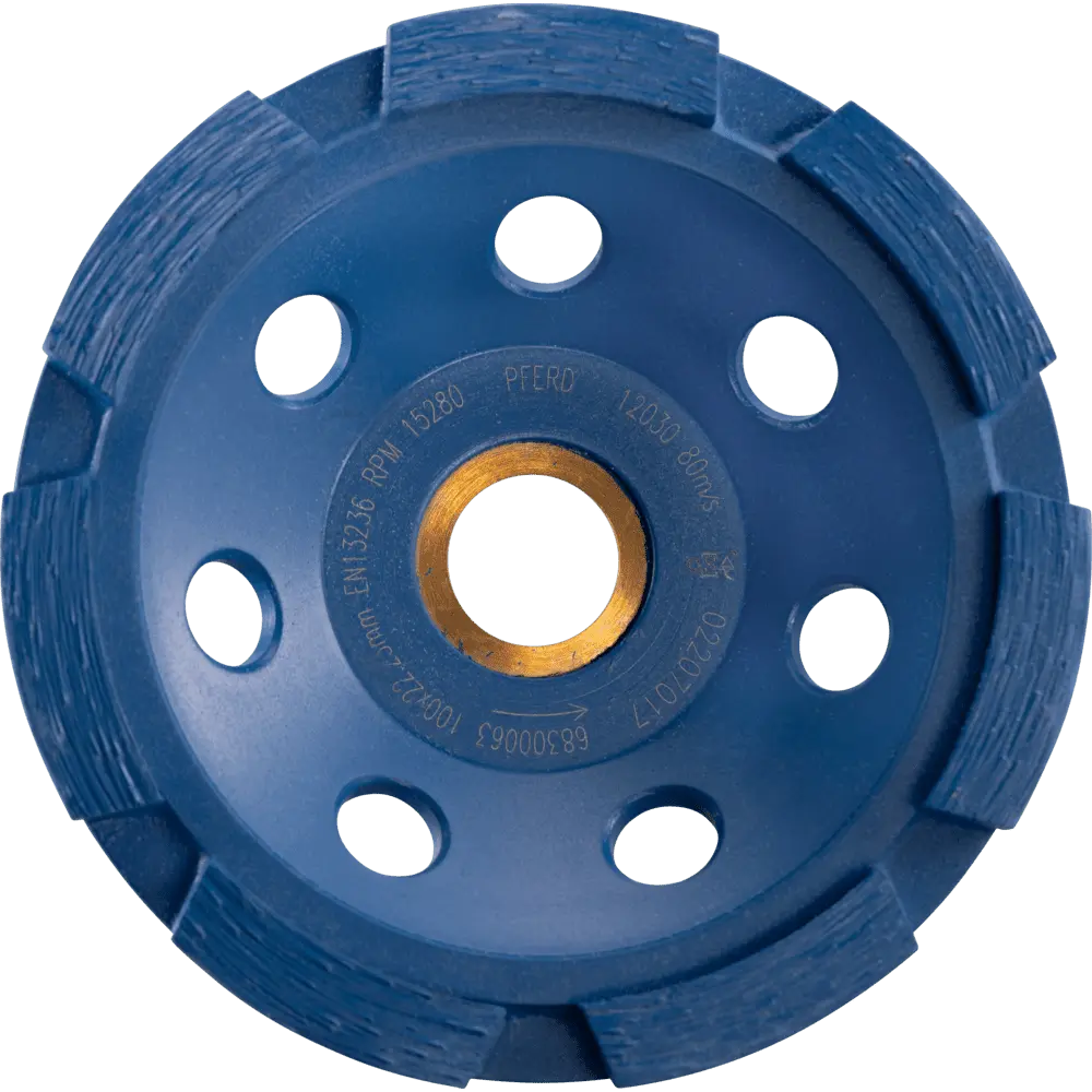 Produktfoto 1 von PFERD TOOLS Diamant-Teller DCW 1R 100x6x22,23 mm zum egalisieren von Beton und Estrich