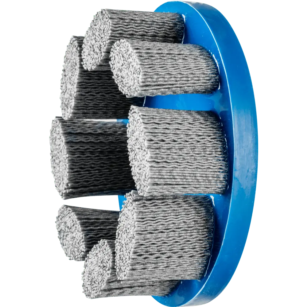 Produktfoto 1 von PFERD TOOLS COMPOSITE FLEX Tellerbürste DBU Ø 150x22,2 mm Bohrung SiC-Filament-Ø 1,10mm Korn 120 stationär