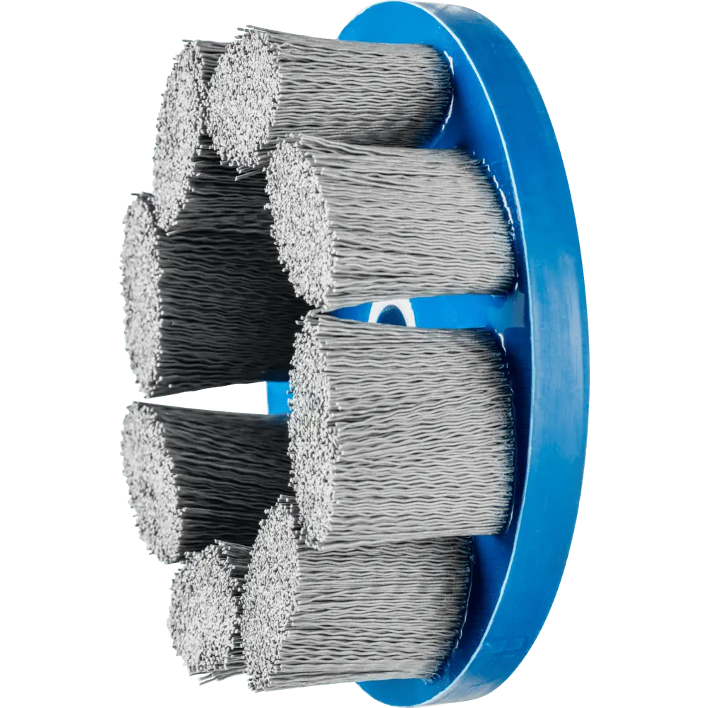 Produktfoto 1 von PFERD TOOLS COMPOSITE FLEX Tellerbürste DBU Ø 150x22,2 mm Bohrung SiC-Filament-Ø 0,55 mm Korn 320 stationär