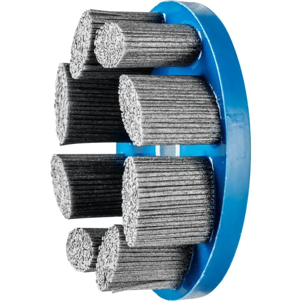 Produktfoto 1 von PFERD TOOLS COMPOSITE FLEX Tellerbürste DBU Ø 150x22,2 mm Bohrung SiC-Filament-Ø 1,14 mm Korn 80 stationär