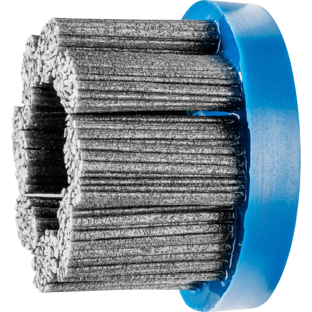 PFERD TOOLS COMPOSITE FLEX Tellerbürste DBU Ø 76x22,2 mm Bohrung SiC-Filament-Ø 1,14 mm Korn 80 stationär