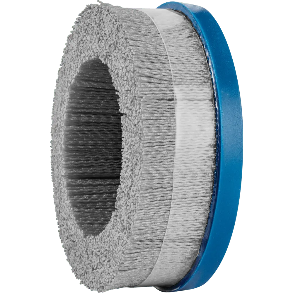 Produktfoto 1 von PFERD TOOLS COMPOSITE Tellerbürste DBUR Ø 150x22,2 mm Bohrung Keramik-Filament-Ø 1,10mm Korn 120 stationär