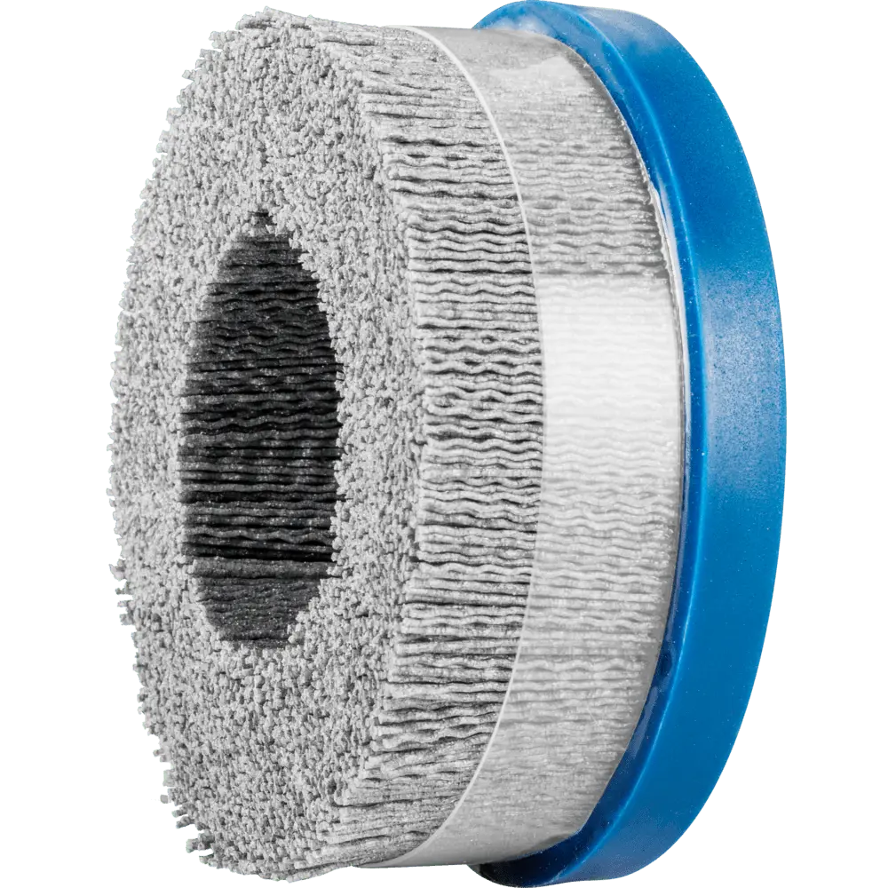 Produktfoto 1 von PFERD TOOLS COMPOSITE Tellerbürste DBUR Ø 125x22,2 mm Bohrung SiC-Filament-Ø 1,10mm Korn 80 stationär