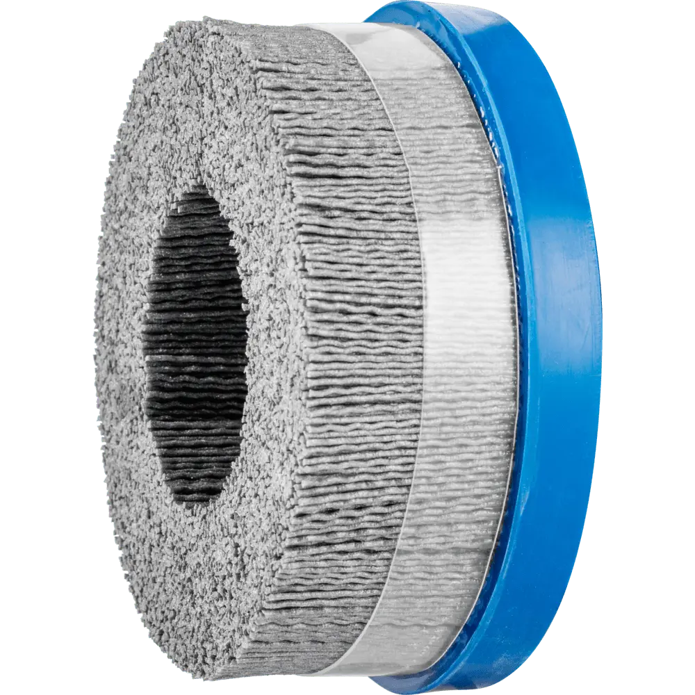 Produktfoto 1 von PFERD TOOLS COMPOSITE Tellerbürste DBUR Ø 125x22,2 mm Bohrung SiC-Filament-Ø 1,10mm Korn 120 stationär