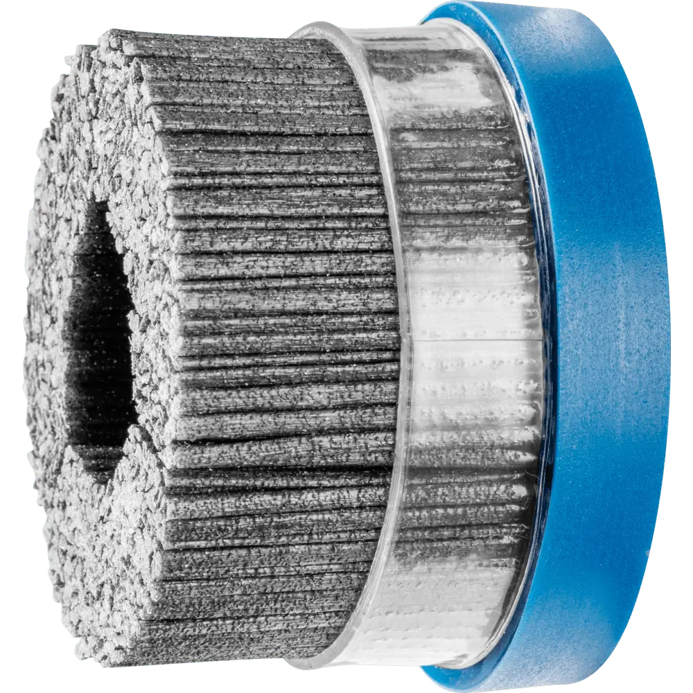 Produktfoto 1 von PFERD TOOLS COMPOSITE Tellerbürste DBUR Ø 76x22,2 mm Bohrung SiC-Filament-Ø 1,14 mm Korn 80 stationär