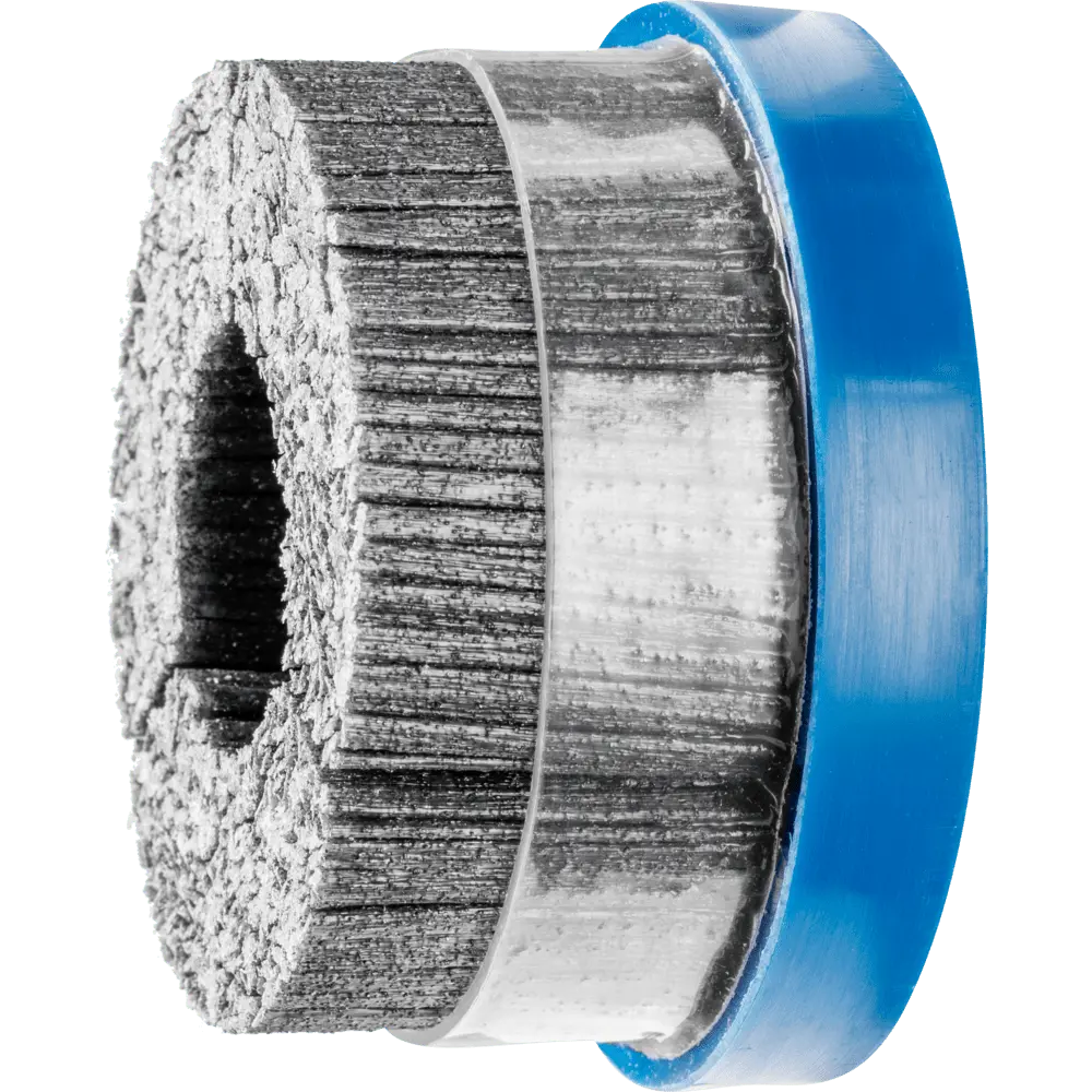 Produktfoto 1 von PFERD TOOLS COMPOSITE Tellerbürste DBUR Ø 75 mm M14 SiC-Filament-Ø 1,14 mm Korn 80 stationär