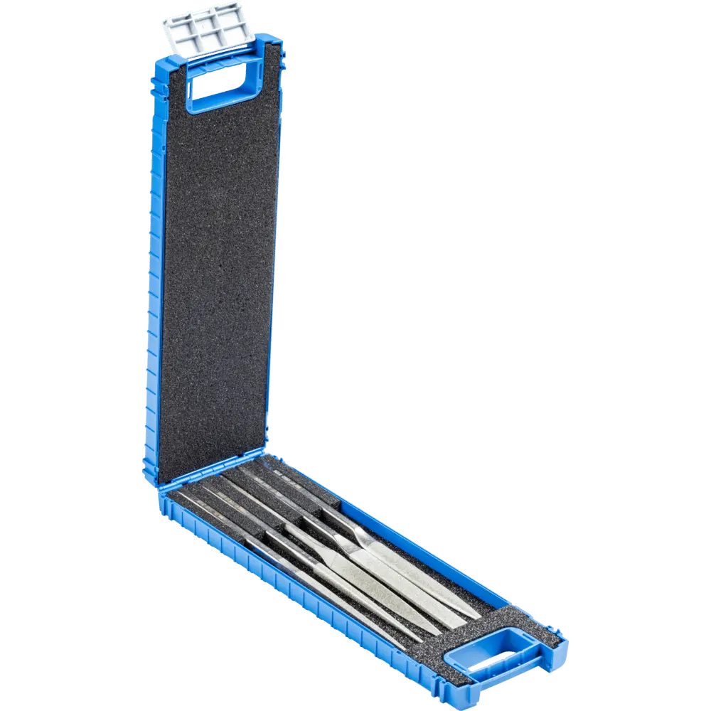 Produktfoto 1 von PFERD TOOLS Diamant-Handyfeilen-Set 5-tlg. 215 mm D126 (mittel) Schaft geschmiedet/Einsatz ohne Heft