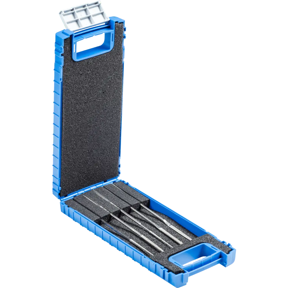 Produktfoto 1 von PFERD TOOLS Diamant-Hemmungsfeilen-Set 5-tlg. 140mm D126 (mittel) für kl. Geometrien harter Werkstoffe