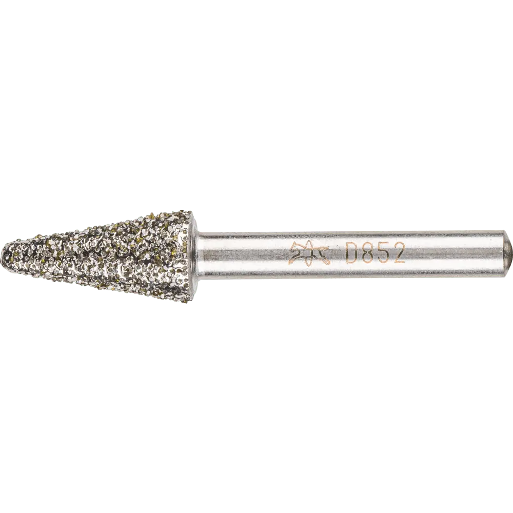 Produktfoto 1 von PFERD TOOLS Diamant-Schleifstift Kegel 12x25x6 mm D852 zum Schleifen von Grau-und Sphäroguss