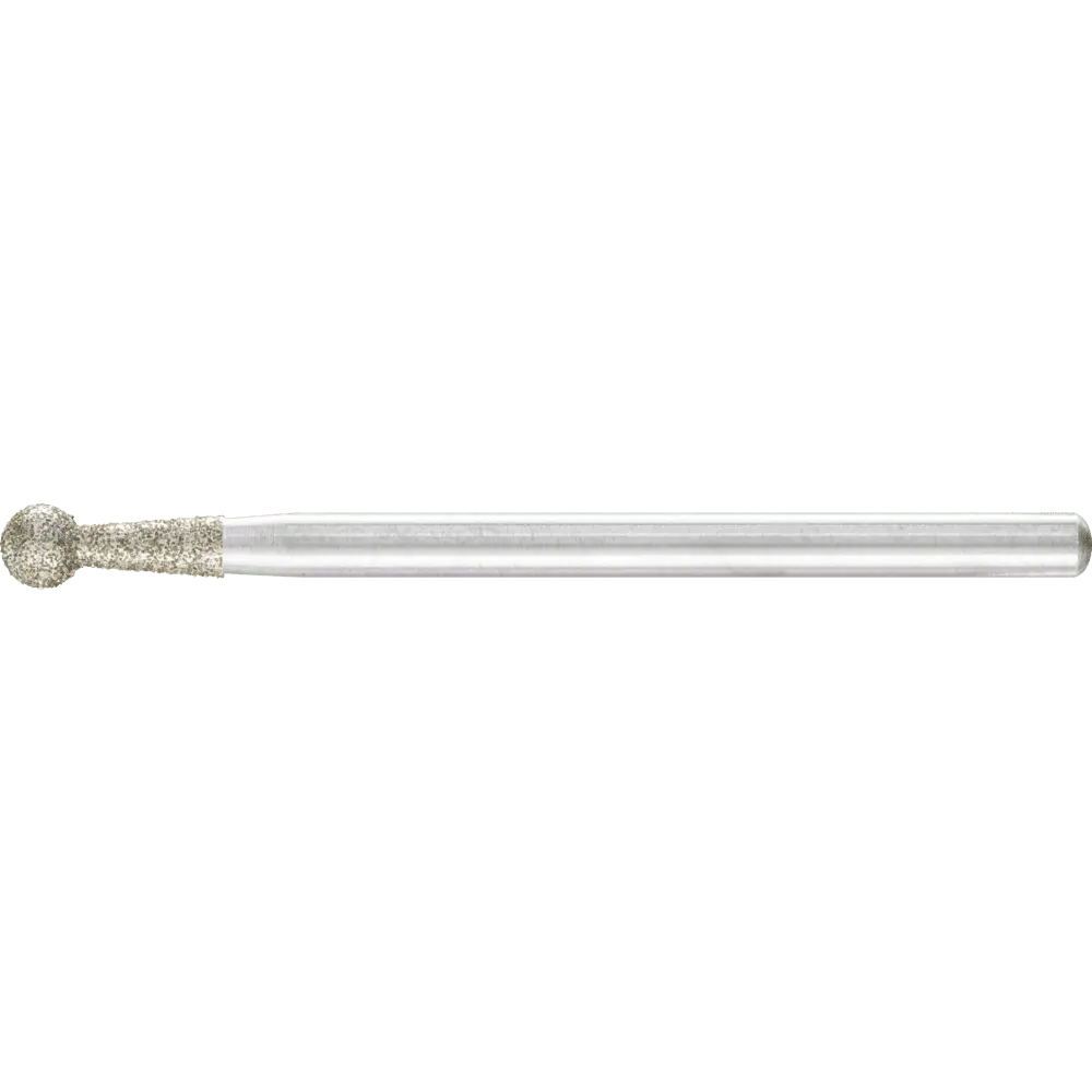 PFERD TOOLS Diamant-Schleifstift Kugel Ø4,0mm Schaft-Ø3 mm D181 (grob) zum Entgraten von Profilen