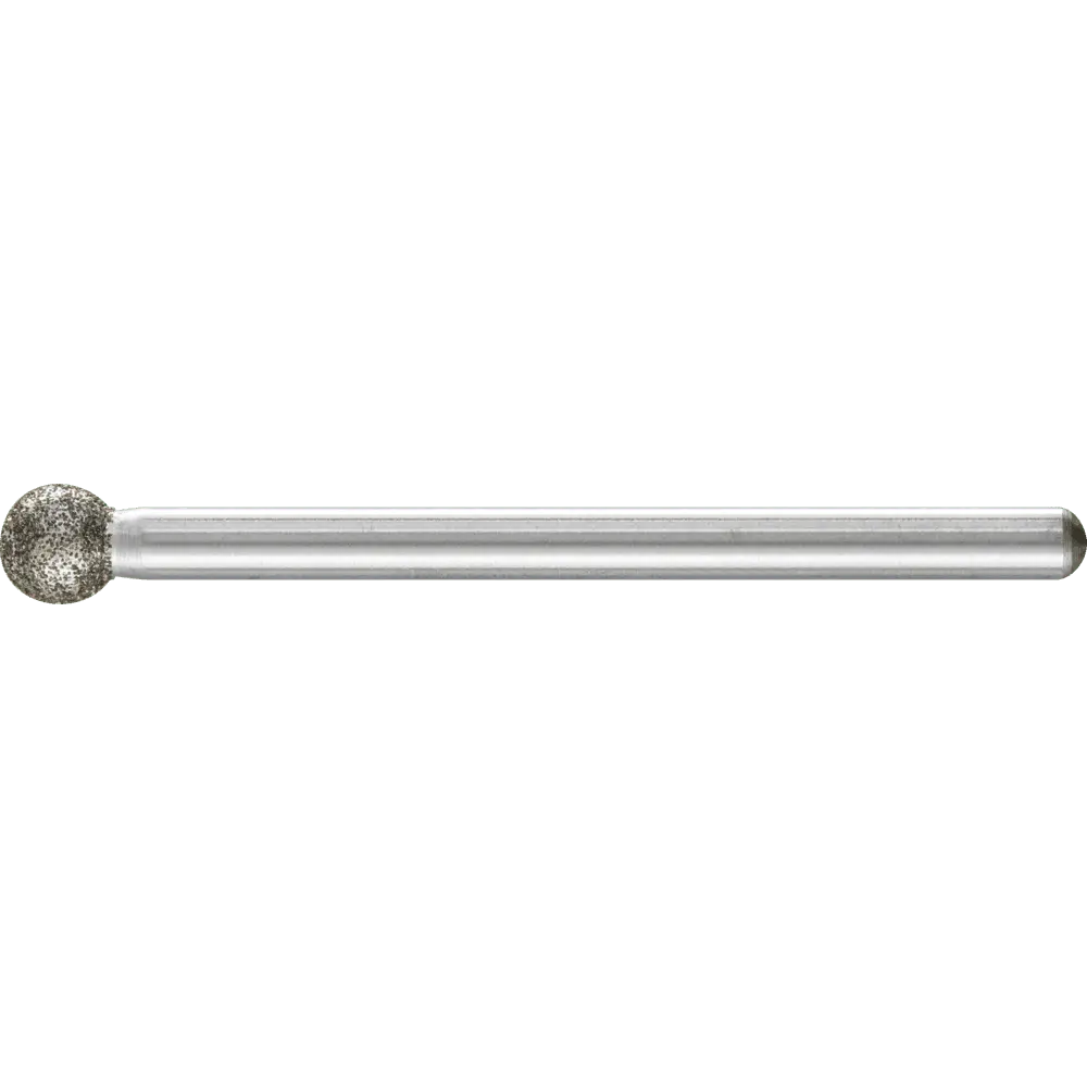 Produktfoto 1 von PFERD TOOLS Diamant-Schleifstift Kugel Ø5,0mm Schaft-Ø3 mm D181 (grob) zum Gravieren und Entgraten, 5 Stk.