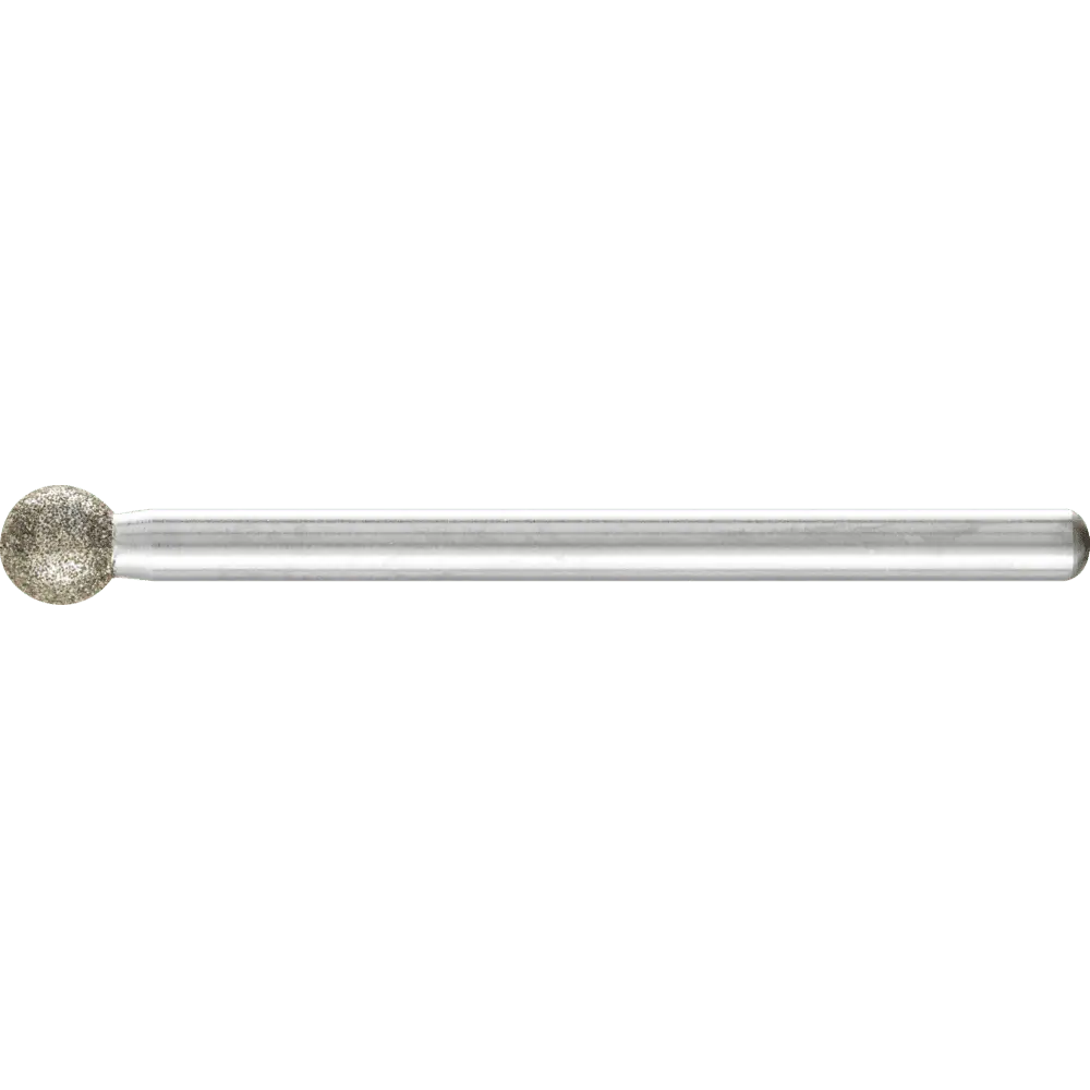 Produktfoto 1 von PFERD TOOLS Diamant-Schleifstift Kugel Ø5,0mm Schaft-Ø3 mm D126 (mittel) zum Gravieren und Entgraten, 5 Stk.