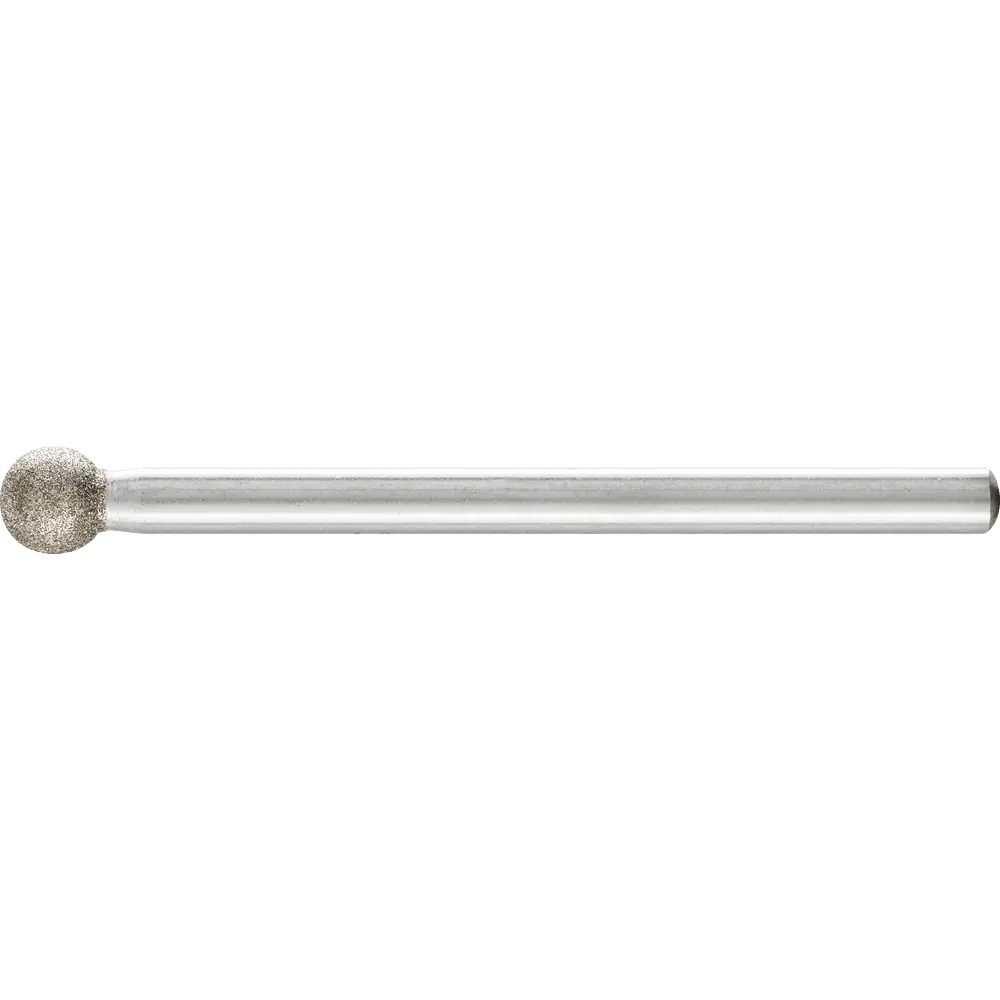 Produktfoto 1 von PFERD TOOLS Diamant-Schleifstift Kugel Ø5,0mm Schaft-Ø3 mm D91 (fein) zum Gravieren und Entgraten, 5 Stk.