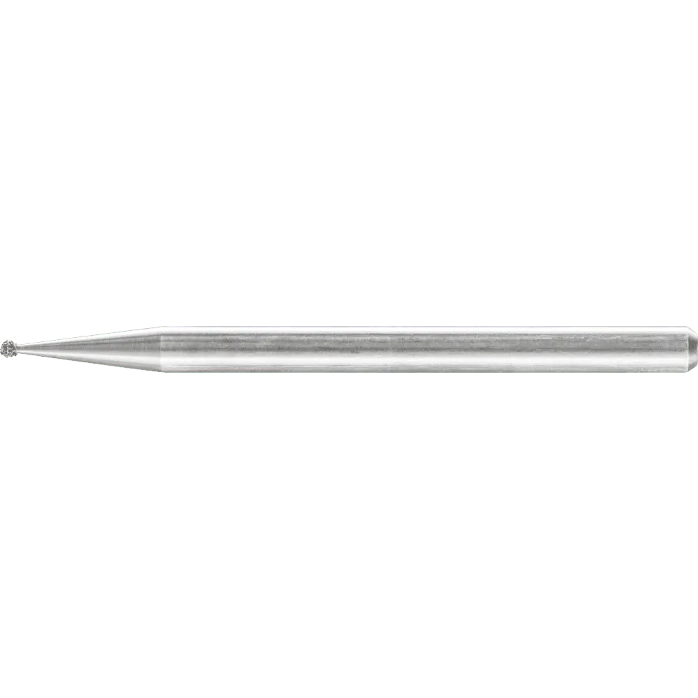 Produktfoto 1 von PFERD TOOLS Diamant-Schleifstift Kugel Ø1,0mm Schaft-Ø3 mm D181 (grob) zum Gravieren und Entgraten, 5 Stk.