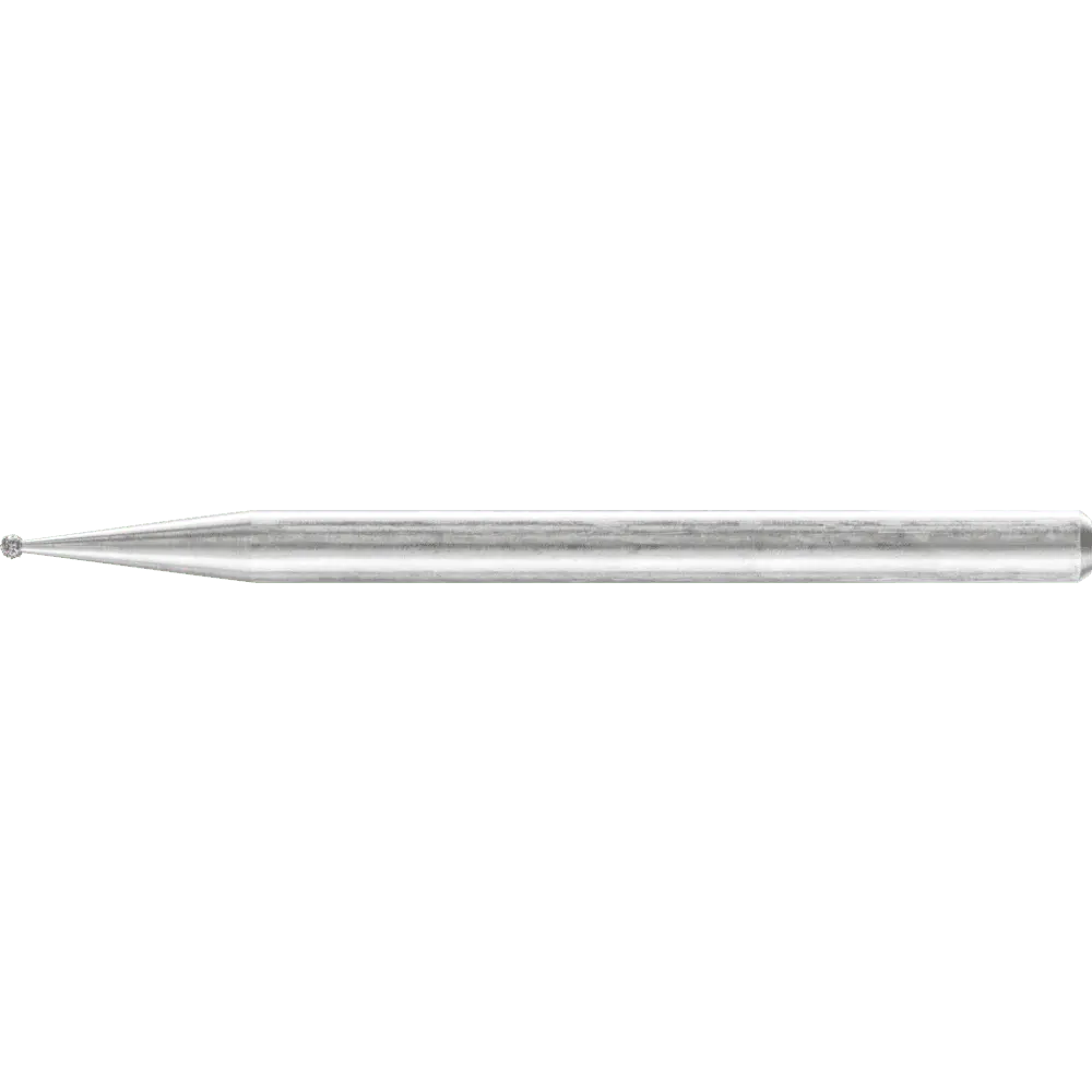 Produktfoto 1 von PFERD TOOLS Diamant-Schleifstift Kugel Ø1,0mm Schaft-Ø3 mm D126 (mittel) zum Gravieren und Entgraten, 5 Stk.
