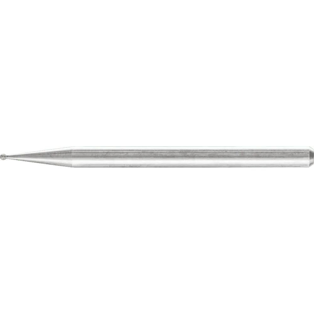 Produktfoto 1 von PFERD TOOLS Diamant-Schleifstift Kugel Ø1,0mm Schaft-Ø3 mm D91 (fein) zum Gravieren und Entgraten, 5 Stk.
