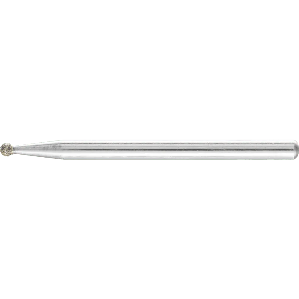 Produktfoto 1 von PFERD TOOLS Diamant-Schleifstift Kugel Ø2,0mm Schaft-Ø3 mm D181 (grob) zum Gravieren und Entgraten, 5 Stk.