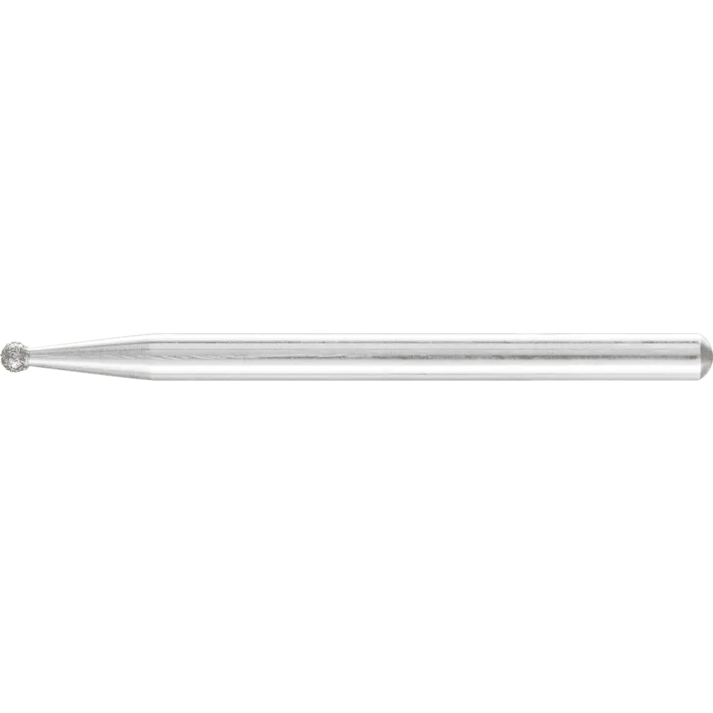 Produktfoto 1 von PFERD TOOLS Diamant-Schleifstift Kugel Ø2,0mm Schaft-Ø3 mm D126 (mittel) zum Gravieren und Entgraten, 5 Stk.