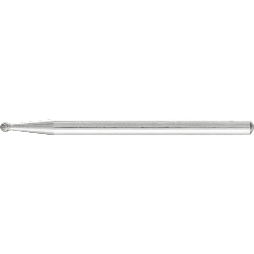 Produktfoto 1 von PFERD TOOLS Diamant-Schleifstift Kugel Ø2,0mm Schaft-Ø3 mm D64 (fein) zum Gravieren und Entgraten, 5 Stk.