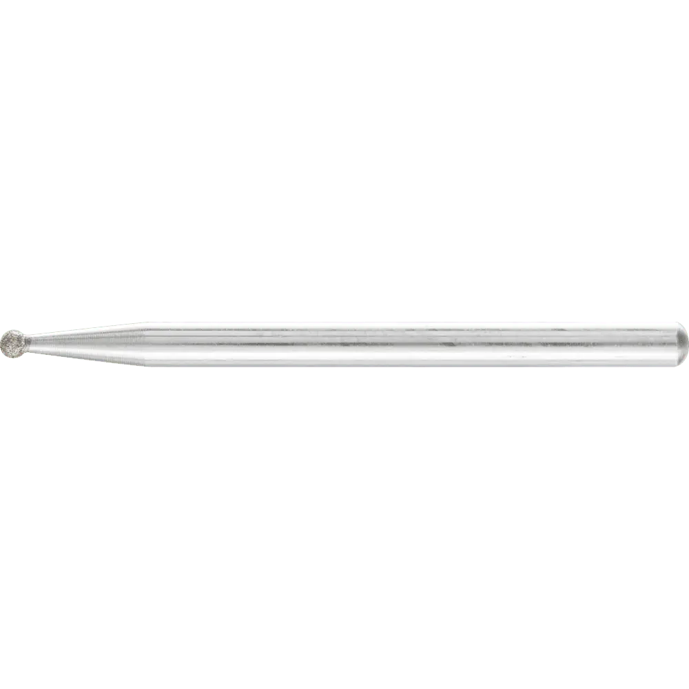 Produktfoto 1 von PFERD TOOLS Diamant-Schleifstift Kugel Ø2,0mm Schaft-Ø3 mm D91 (fein) zum Gravieren und Entgraten, 5 Stk.