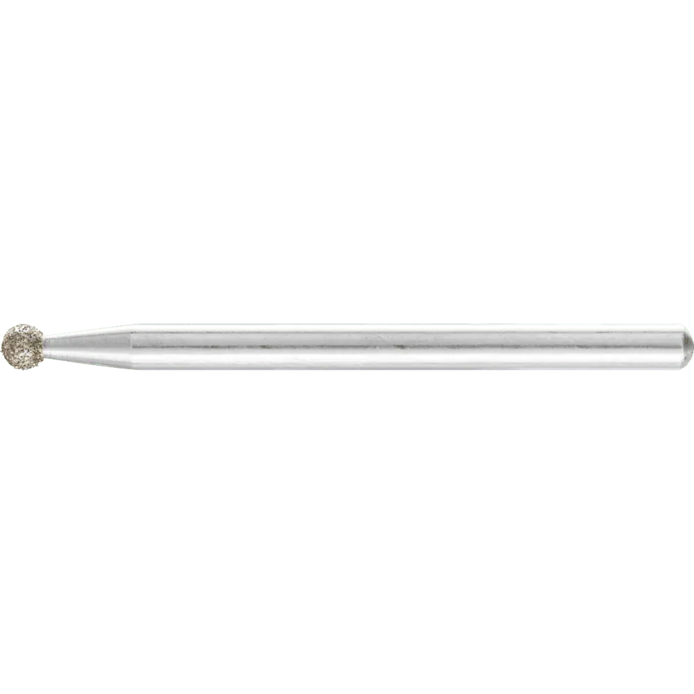 Produktfoto 1 von PFERD TOOLS Diamant-Schleifstift Kugel Ø3,0mm Schaft-Ø3 mm D181 (grob) zum Gravieren und Entgraten, 5 Stk.
