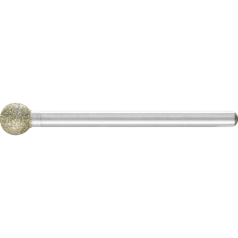 Produktfoto 1 von PFERD TOOLS Diamant-Schleifstift Kugel Ø6,0mm Schaft-Ø3 mm D181 (grob) zum Gravieren und Entgraten