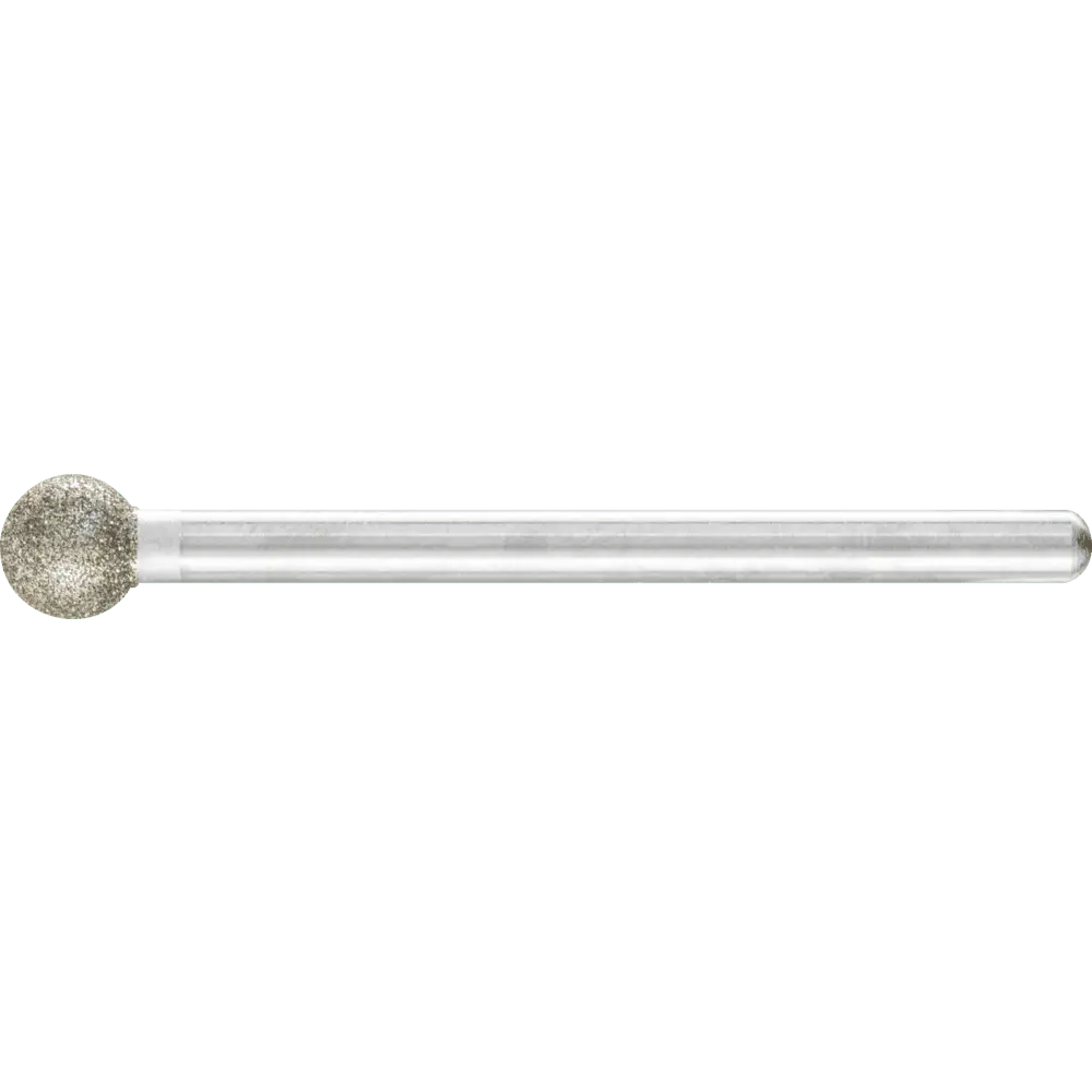 Produktfoto 1 von PFERD TOOLS Diamant-Schleifstift Kugel Ø6,0mm Schaft-Ø3 mm D126 (mittel) zum Gravieren und Entgraten