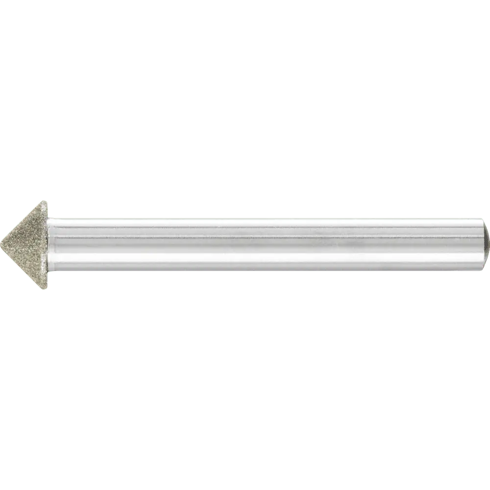 Produktfoto 1 von PFERD TOOLS Dia.-Schleifst. Spitzkegel Ø10x90° SchaftØ6 mm D126 (mit.) zum Anfasen/Entgraten/Senken