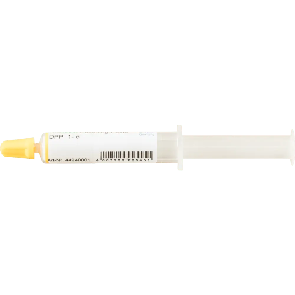 Produktfoto 1 von PFERD TOOLS Diamantpolierpaste DPP Korngröße 1µ ultra fein Spritze mit 5g für hartes Material