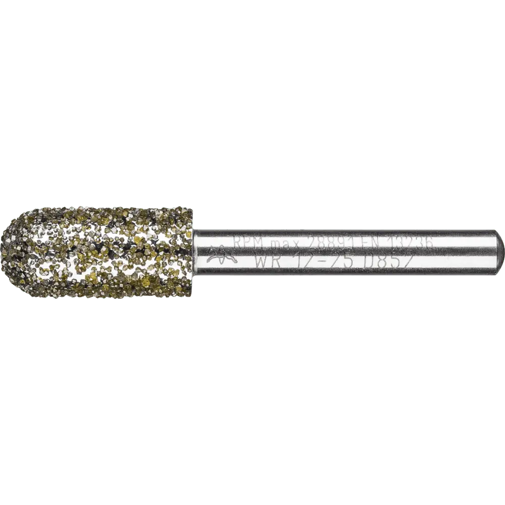 Produktfoto 1 von PFERD TOOLS Diamant-Schleifstift Walzenrund Ø12,0mm Schaft-Ø6 mm D852 (sehr grob) zum Entgraten