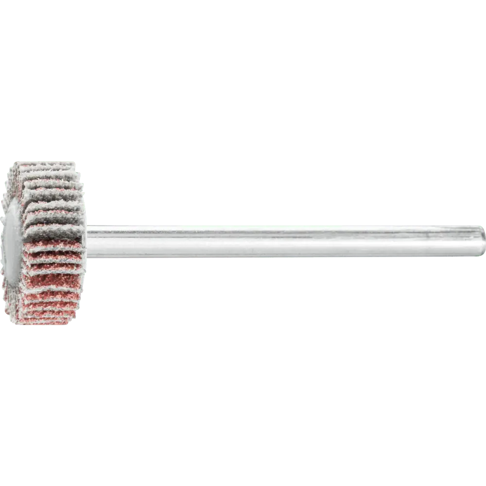 Produktfoto 1 von PFERD TOOLS Korund Fächerschleifer F Ø 15x5 mm Schaft-Ø 3 mm A80 für Feinschliff und Finish (2), 2 Stk.