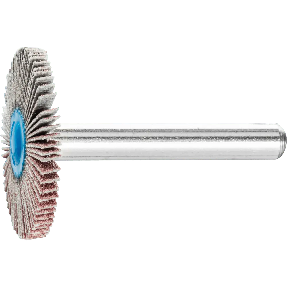 Produktfoto 1 von PFERD TOOLS Korund Fächerschleifer F Ø 30x3 mm Schaft-Ø 6 mm A150 für Feinschliff und Finish, 10 Stk.