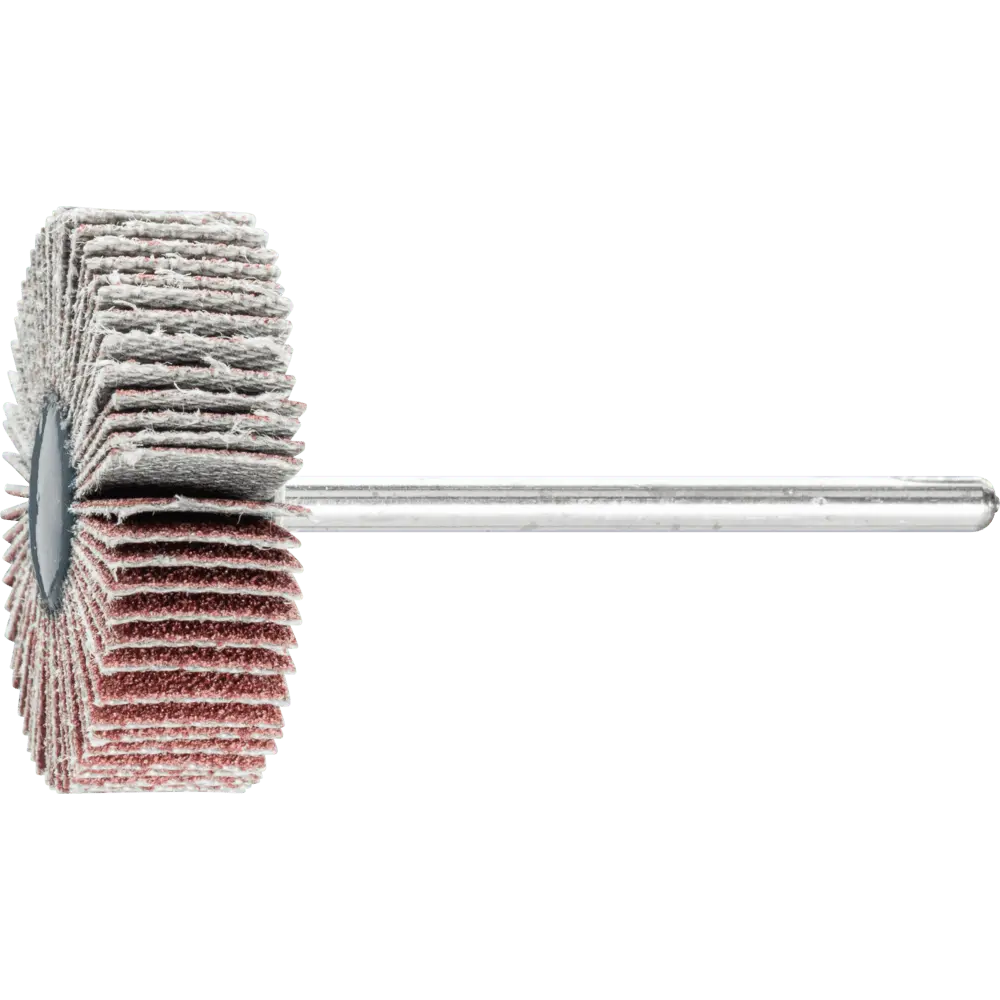 Produktfoto 1 von PFERD TOOLS Korund Fächerschleifer F Ø 30x10mm Schaft-Ø 3 mm A120 für Feinschliff und Finish, 10 Stk.