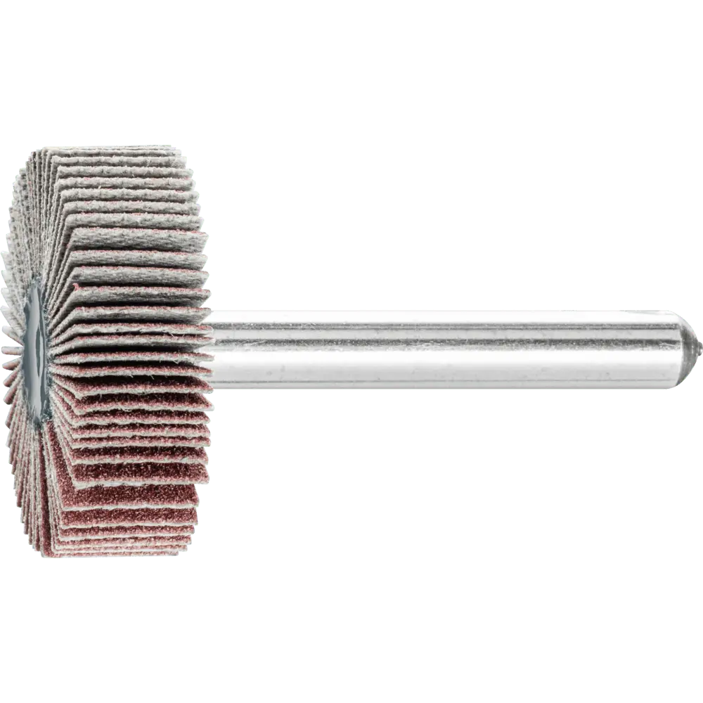 Produktfoto 1 von PFERD TOOLS Korund Fächerschleifer F Ø 30x10mm Schaft-Ø 6 mm A150 für Feinschliff und Finish, 10 Stk.