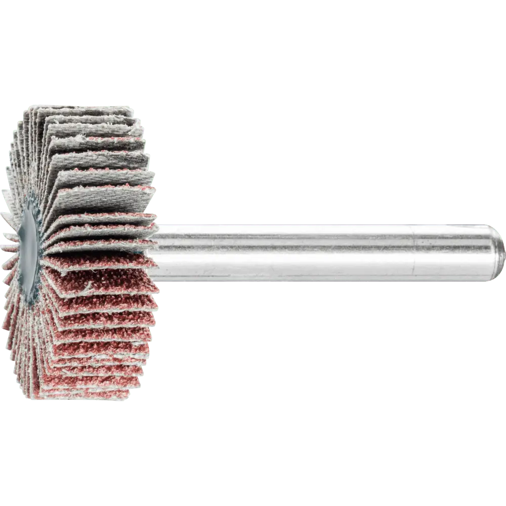 Produktfoto 1 von PFERD TOOLS Korund Fächerschleifer F Ø 30x10mm Schaft-Ø 6 mm A60 für Feinschliff und Finish, 10 Stk.