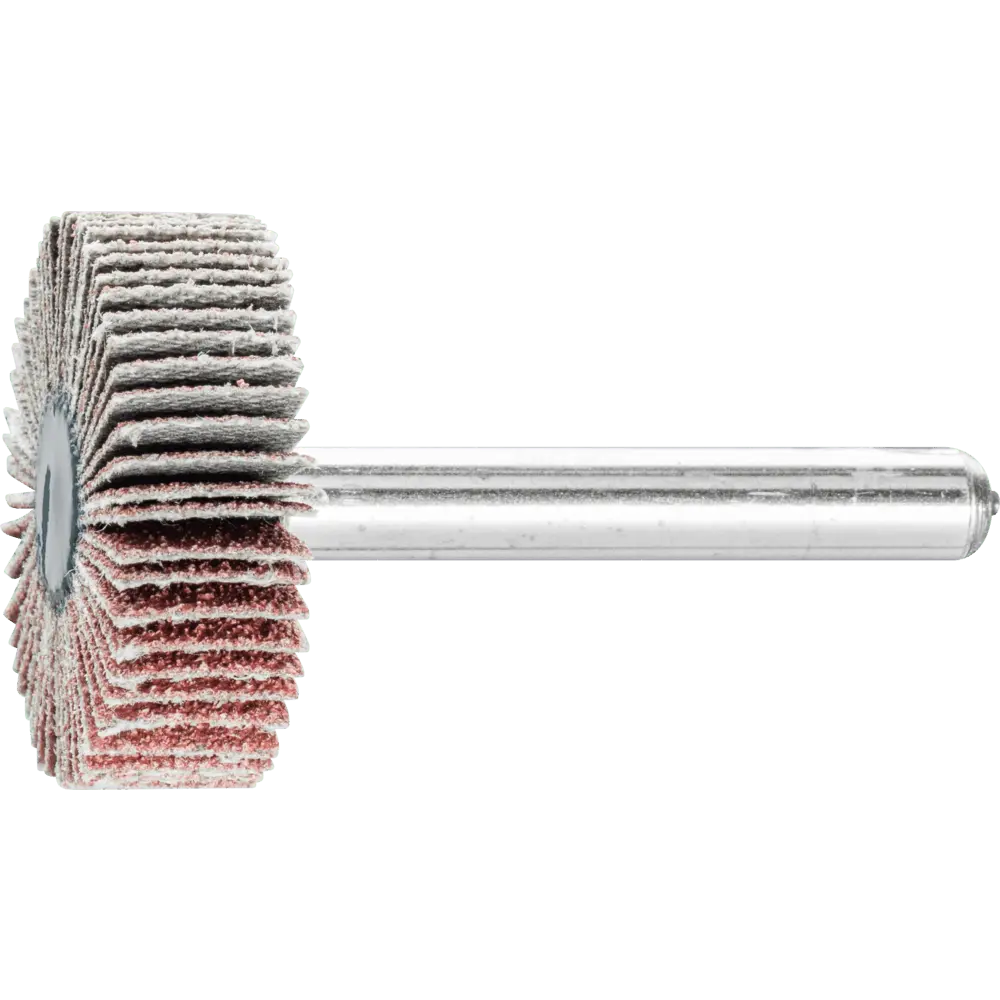Produktfoto 1 von PFERD TOOLS Korund Fächerschleifer F Ø 30x10mm Schaft-Ø 6 mm A80 für Feinschliff und Finish, 10 Stk.
