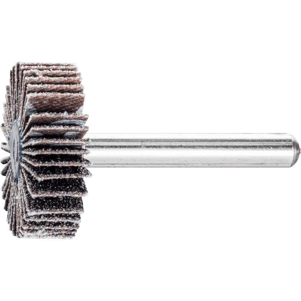 Produktfoto 1 von PFERD TOOLS SIC Fächerschleifer F Ø 30x10mm Schaft-Ø 6 mm SIC60 für harte NE Metalle, 10 Stk.