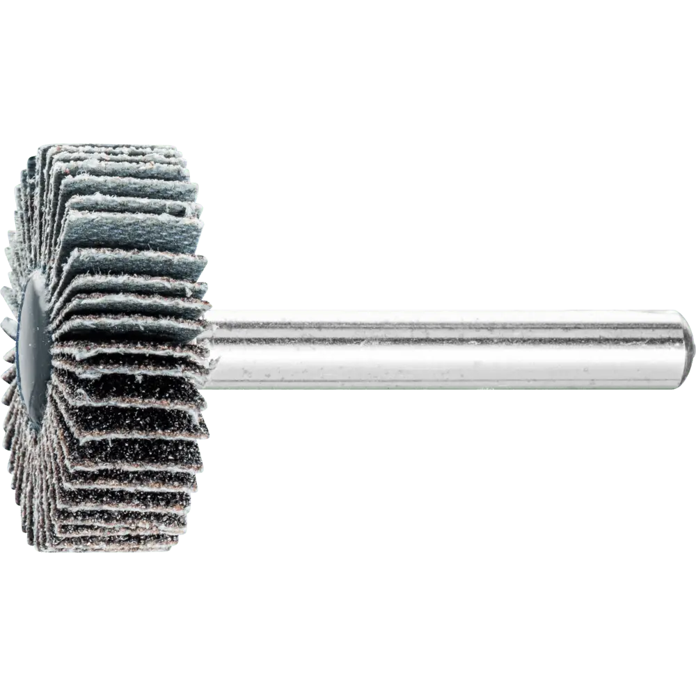 Produktfoto 1 von PFERD TOOLS SIC Fächerschleifer F Ø 30x10mm Schaft-Ø 6 mm SIC80 für harte NE Metalle, 10 Stk.