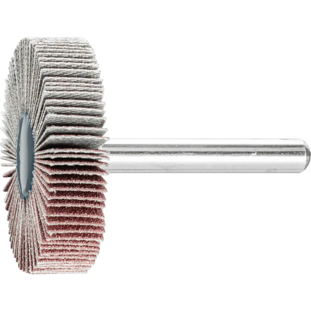 Produktfoto 1 von PFERD TOOLS Korund Fächerschleifer F Ø 40x10mm Schaft-Ø 6 mm A150 für Feinschliff und Finish, 10 Stk.