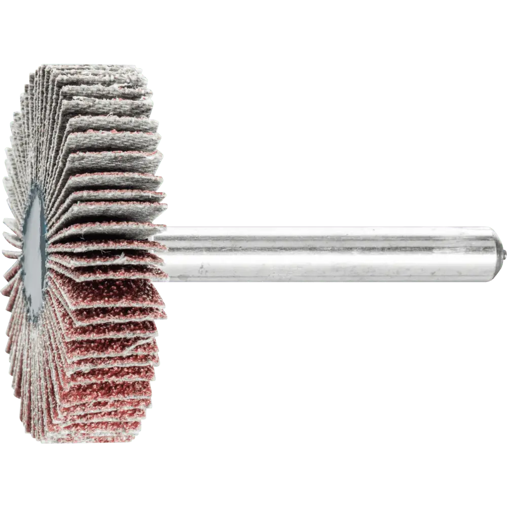 Produktfoto 1 von PFERD TOOLS Korund Fächerschleifer F Ø 40x10mm Schaft-Ø 6 mm A60 für Feinschliff und Finish, 10 Stk.